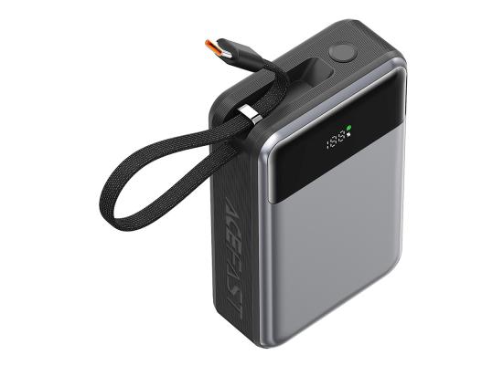 ACEFAST M21 Power Bank 20000mAh PD 65W Phone Charger with Built-In Type-C Cable - Black